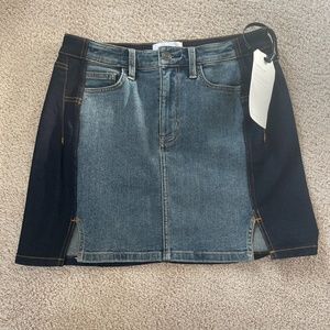 Two-Tone Jean Skirt